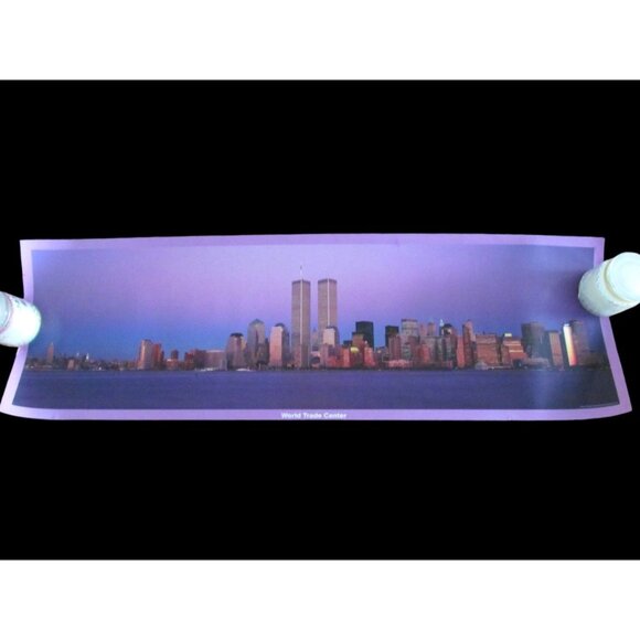 New York Twin Towers Panoramic Art Print Poster - Picture 12 of 12